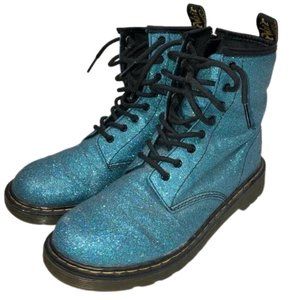 Dr. Martens 1460 Pascal Turquoise Fine Glitter Combat Boots